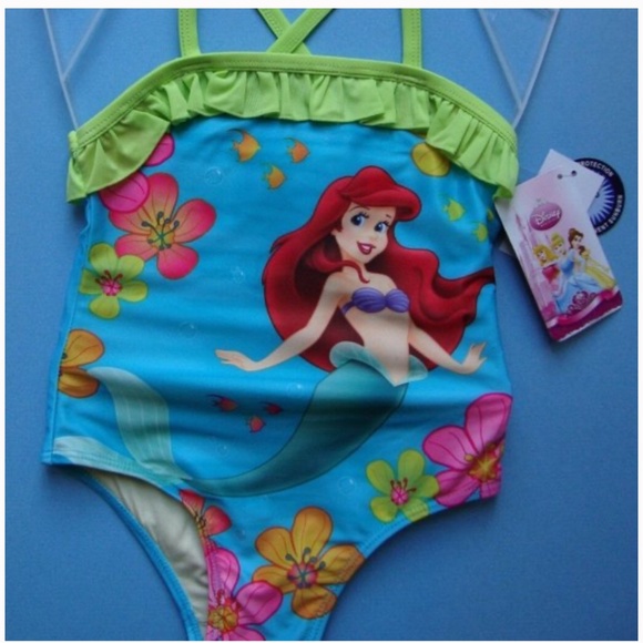 BRAND NEW DISNEY PRINCESS ARIEL SWIMSUIT DRESS SIZE 3T FOR GIRLS - Picture 1 of 2